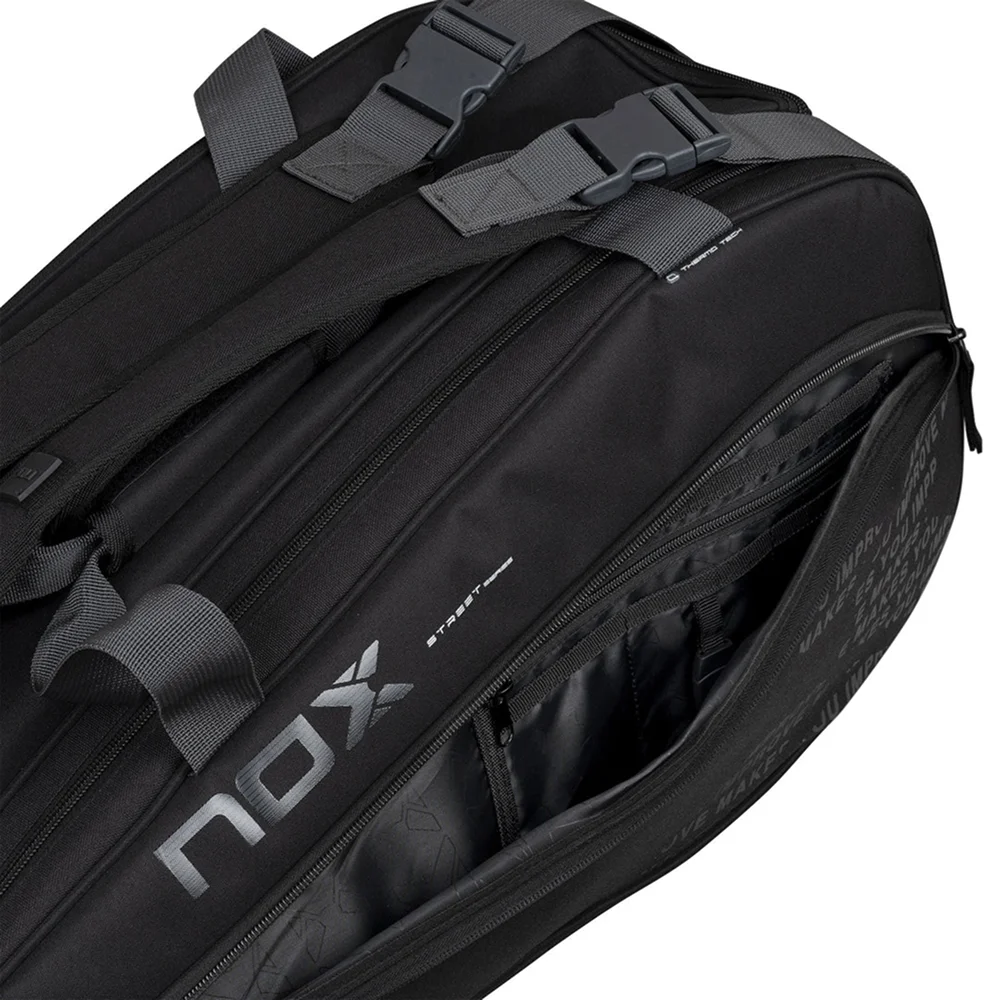 Nox Street Series Black Gray – black 45L paddle racquet bag with thermal protection and rigid base - image 8