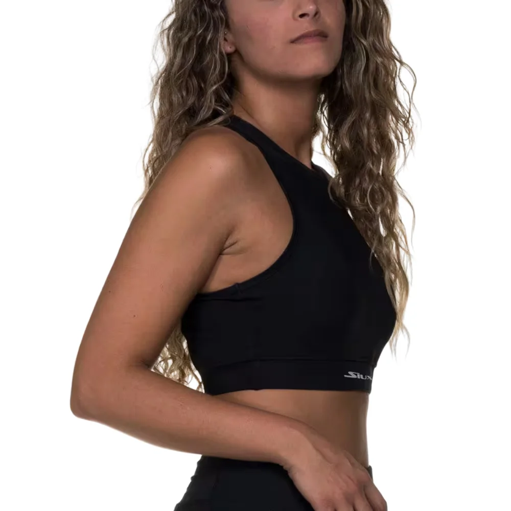 Siux Diablo Halter Top Black - High-Support Padel Crop Top - image 2