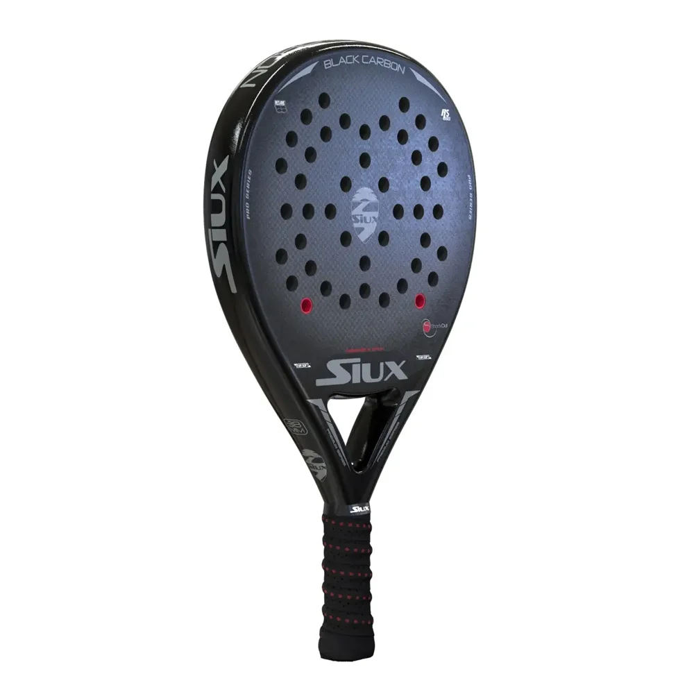 Siux Black Carbon Glossy Sandy – raquete de padel profissional com equilíbrio e controlo perfeitos - imagem 2