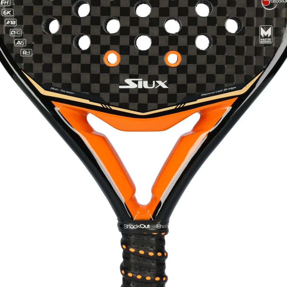 Siux Black Carbon Revolution 2 Orange – raquete de padel profissional com excelente potência e controlo - imagem 5