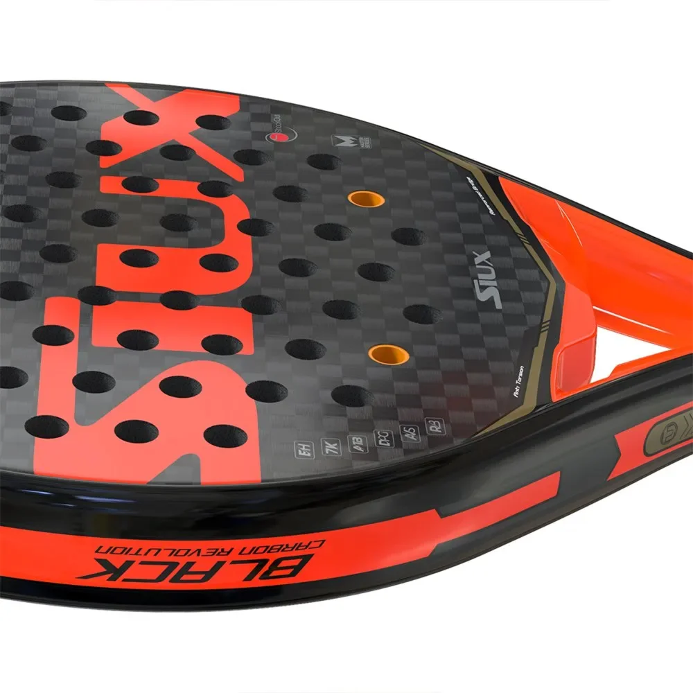 Siux Black Carbon Revolution 2 Red – raquete de padel profissional com excelente potência e controlo - imagem 3