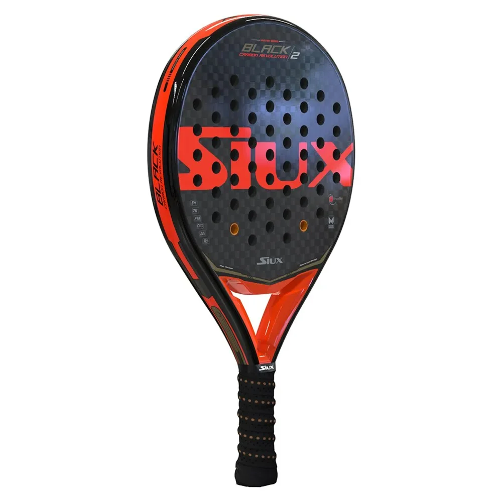 Siux Black Carbon Revolution 2 Red – raquete de padel profissional com excelente potência e controlo - imagem 2