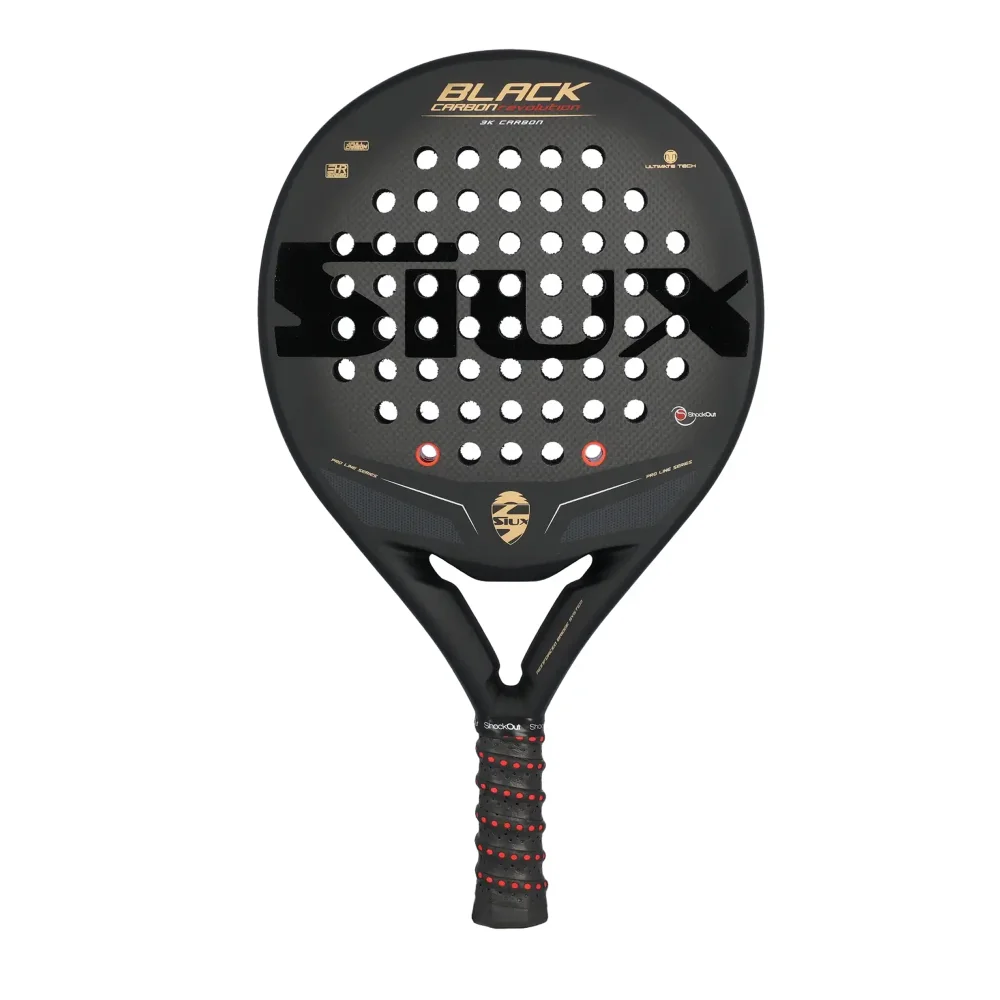 Siux Black Carbon Revolution 3K – raquete de padel profissional com potência e precisão - imagem 1