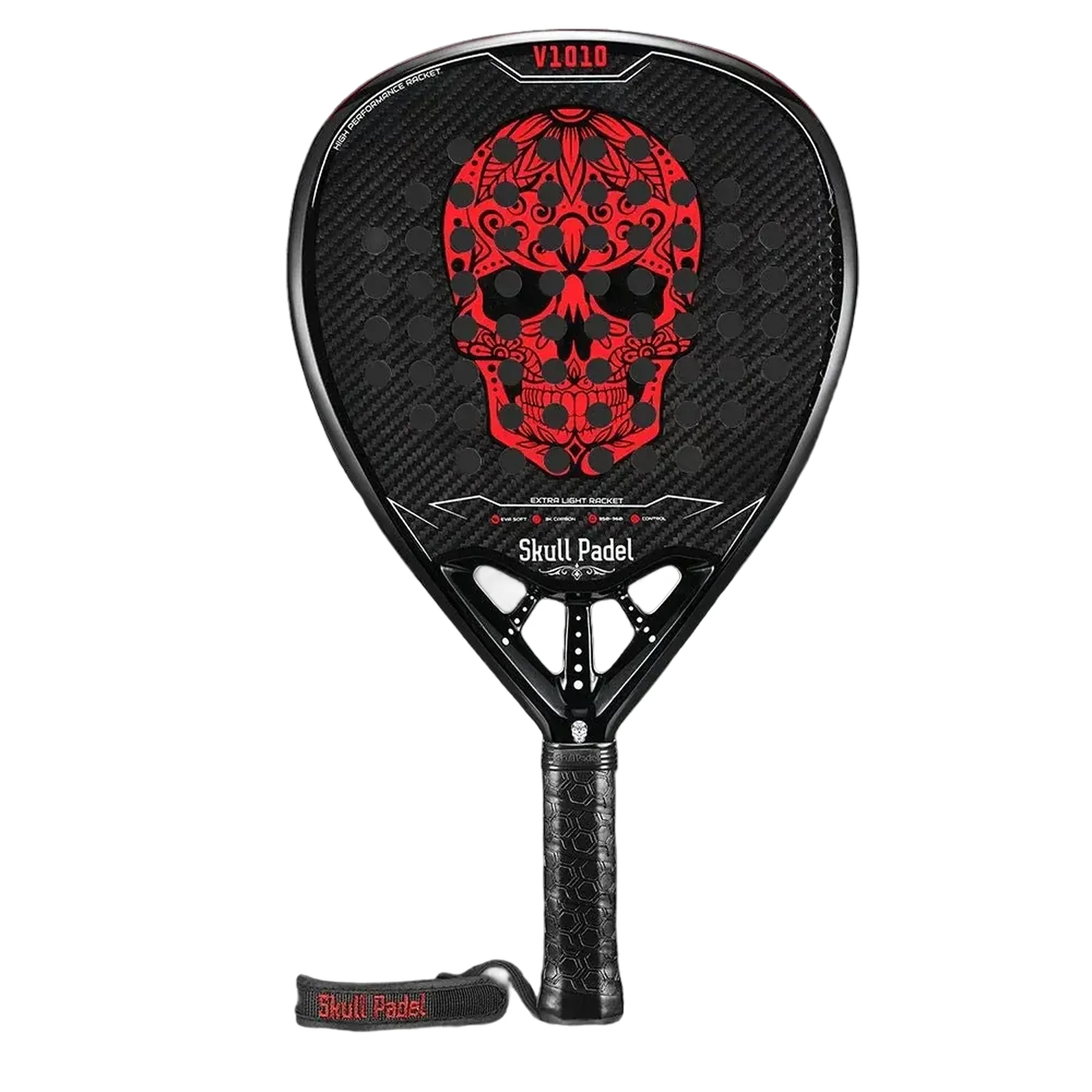 Skull Padel V1010 3K Carbon Red Edition – Lightweight & High-Performance Padel Racket - image 1