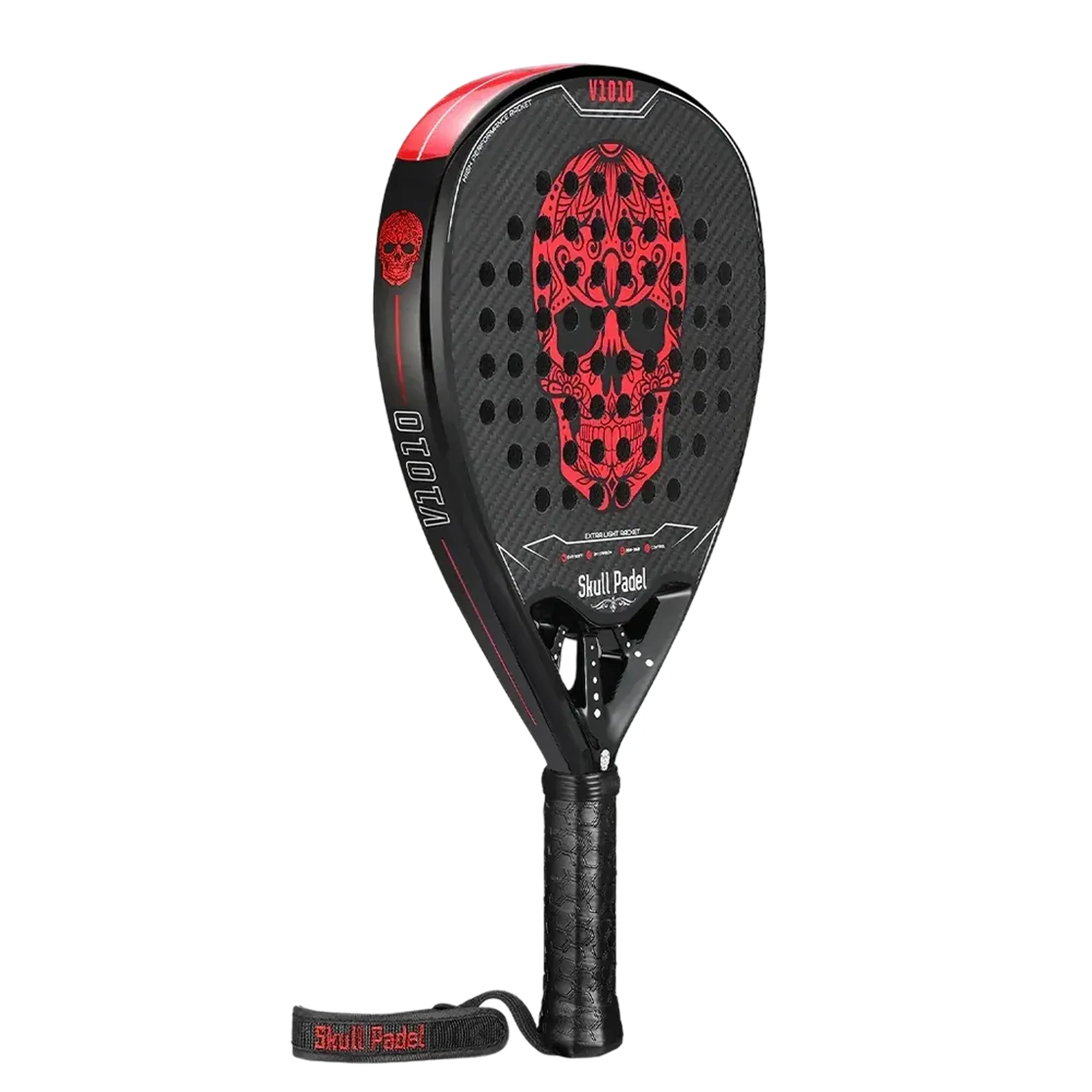 Skull Padel V1010 3K Carbon Red Edition – Lightweight & High-Performance Padel Racket - image 2