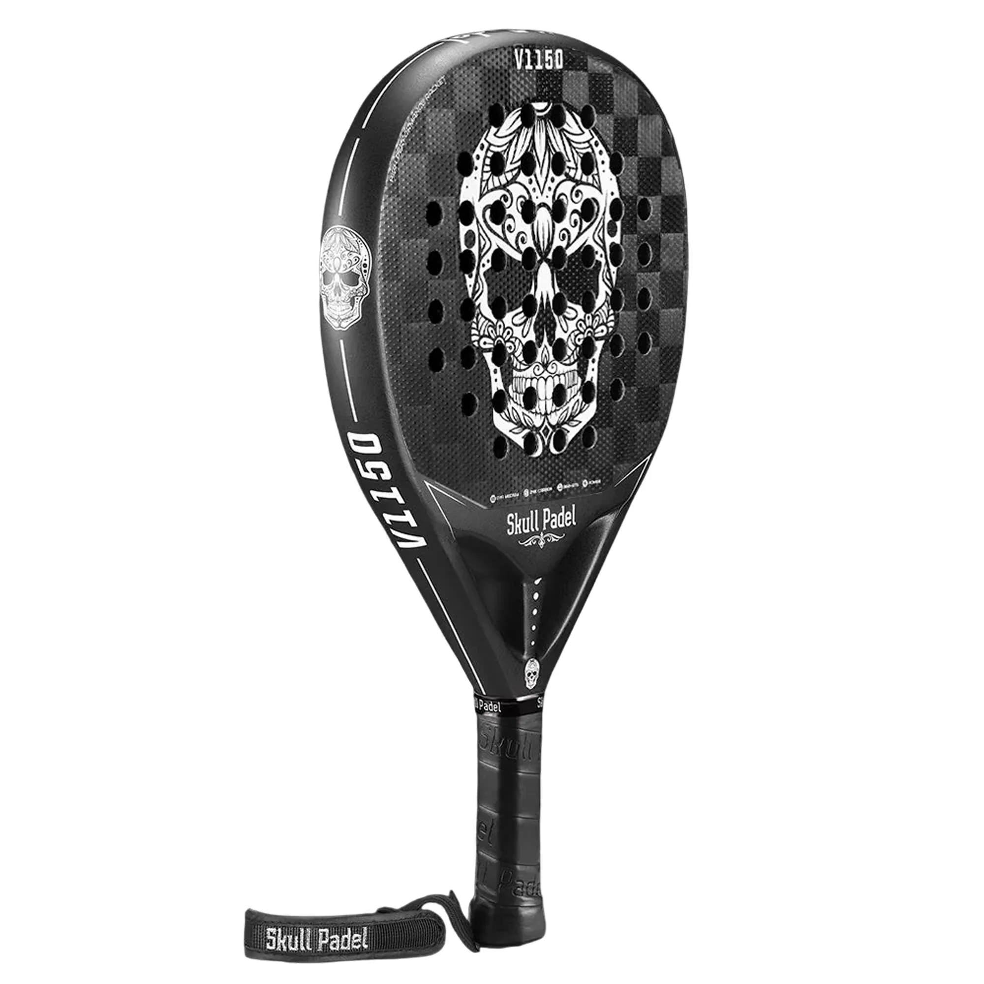 V1150 BLACK SKULL 24K – A Raquete de Padel Suprema para Potência & Precisão - imagem 2