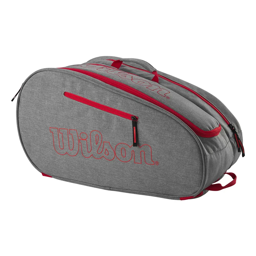 Wilson Padel Bag Team Grey Red – saco de padel espaçoso com compartimento térmico - imagem 1