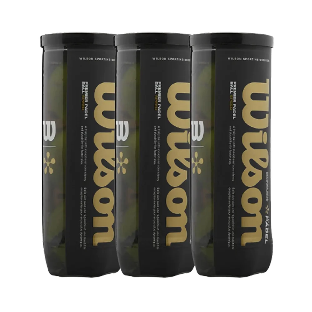 Wilson PREMIER PADEL SPEED – 3-Pack Tubes: Bolas Rápidas e Estáveis - imagem 1