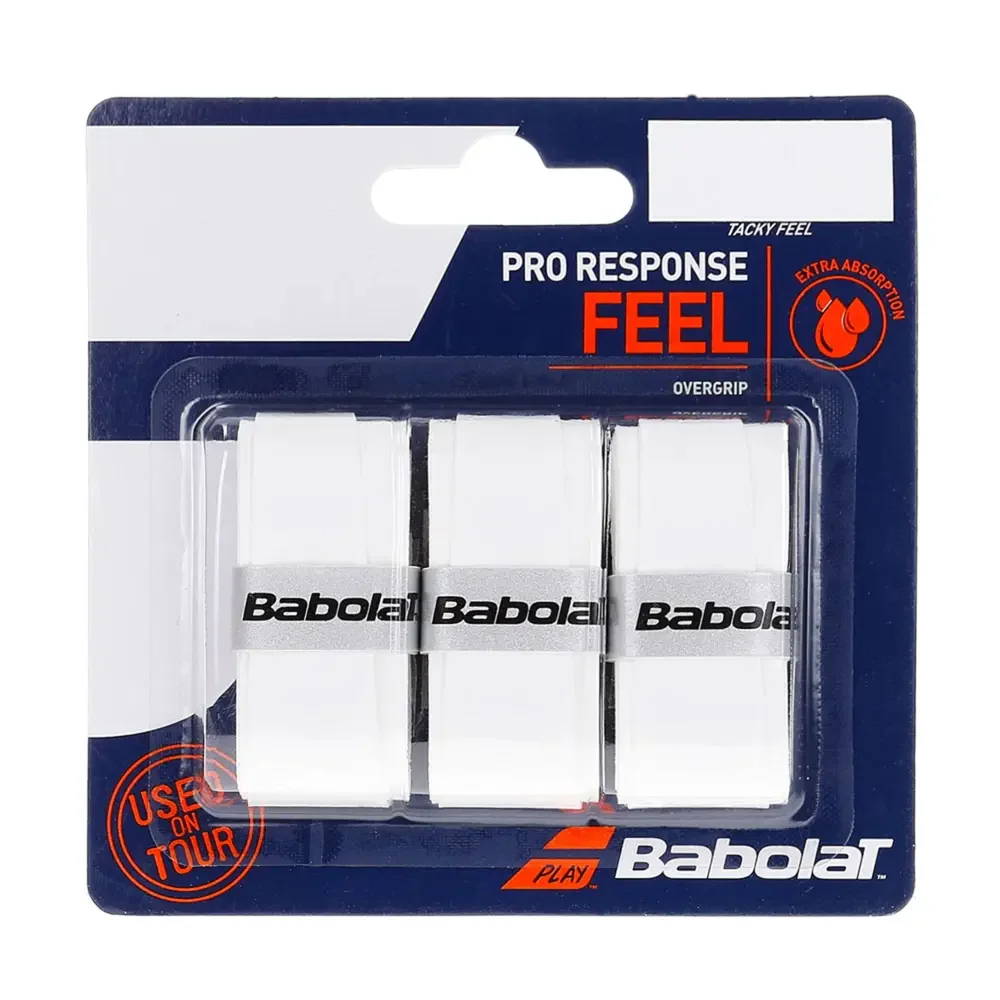 Babolat Pro Response Feel – set of three white overgrips - image 1