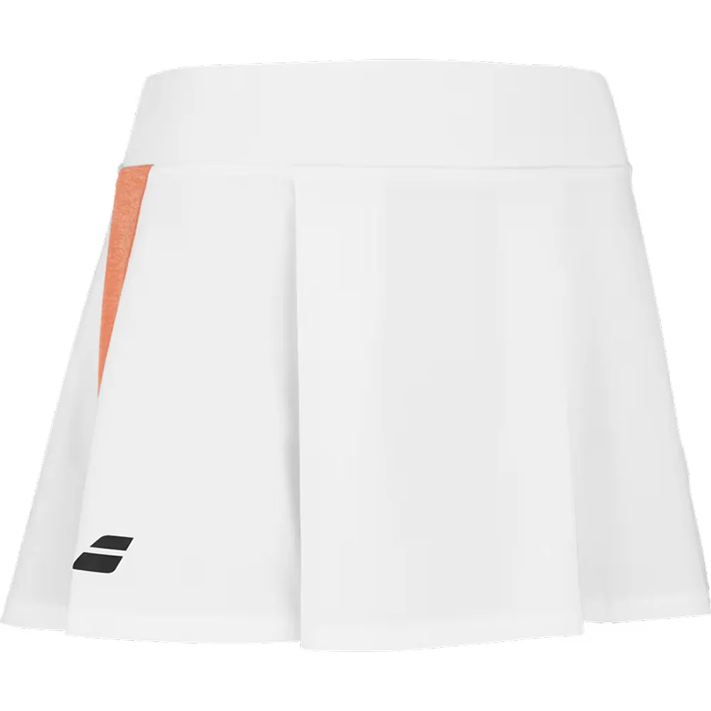 Babolat Play Women Skirt White Orange – A-line Fit Tennis & Padel Skirt - image 2
