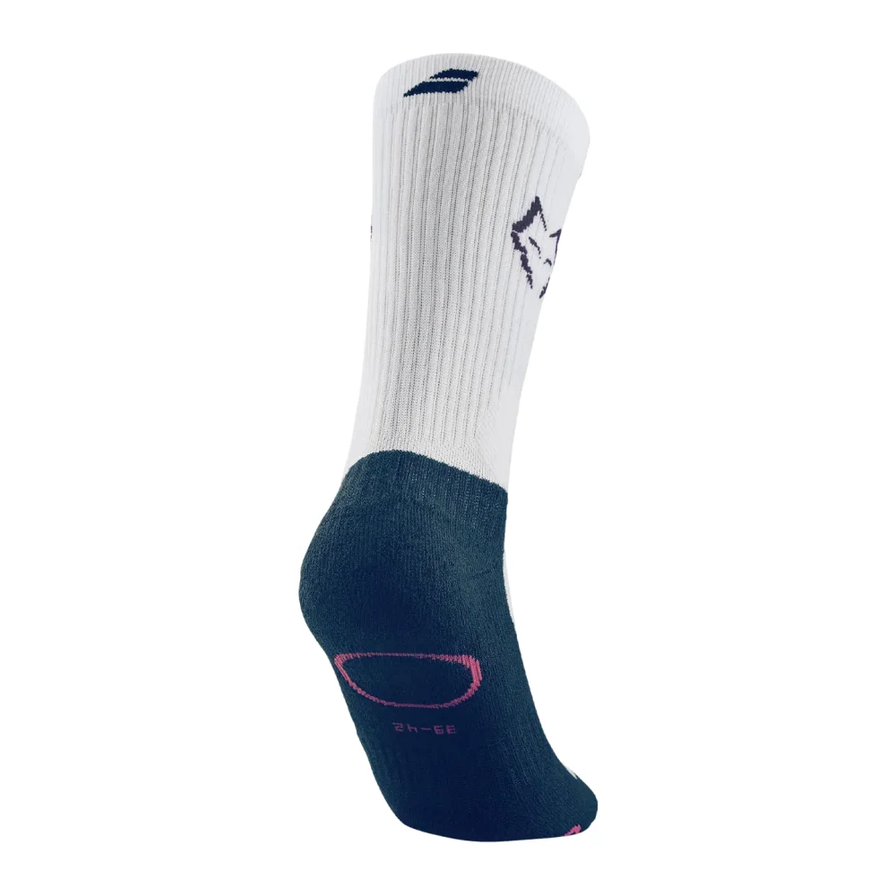 Babolat Juan Lebron Mid Calf Socks White Blue – Professional Padel Performance Socks - image 2