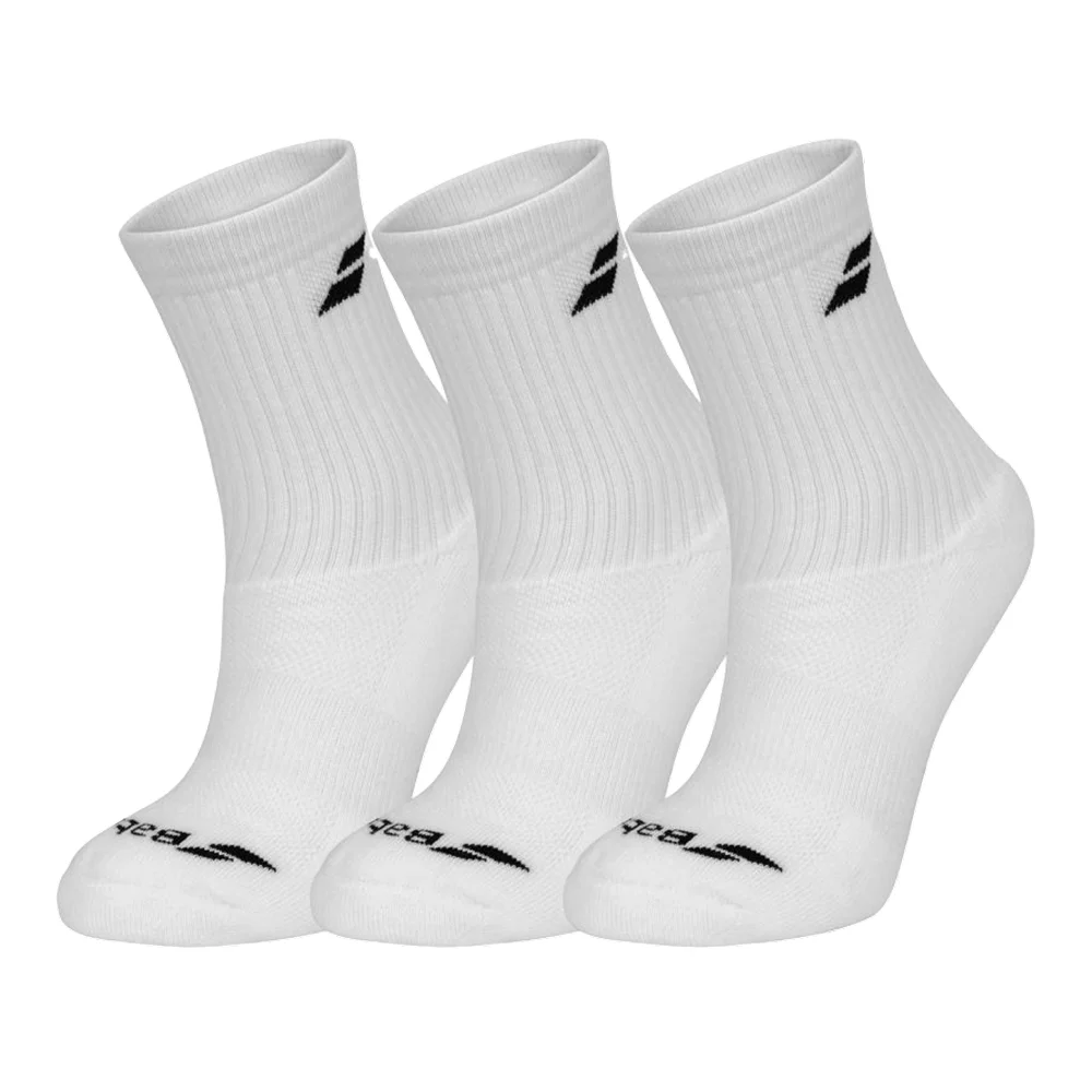 Babolat Unisex Socks White x3 – Comfort, Ventilation and Enhanced Durability - image 1