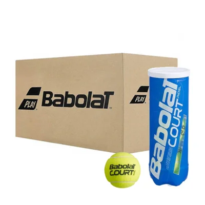 Babolat Court Padel Balls – Case of 24 Tubes (72 Balls Total)