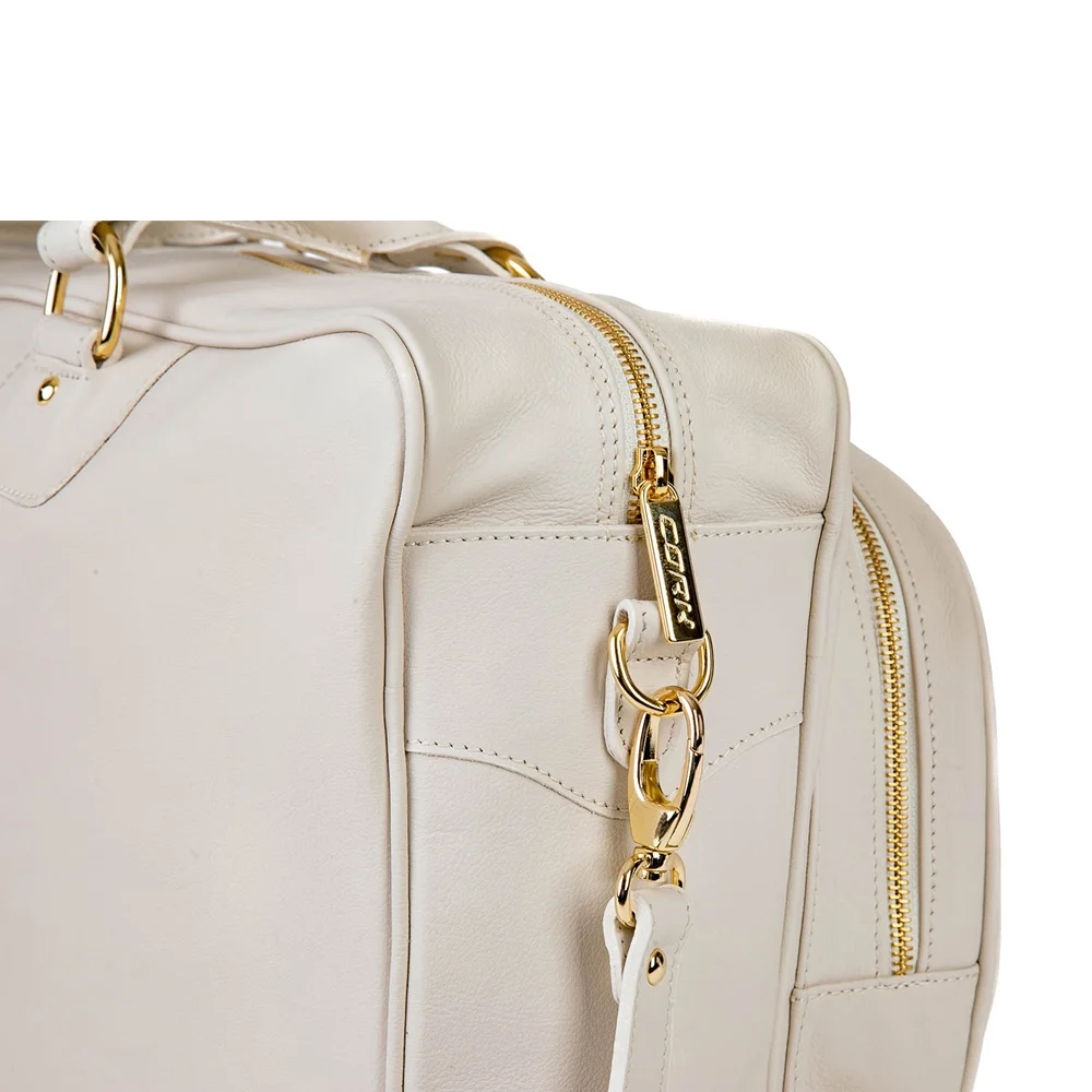 Cork Sports Bag Vintage Leather White – saco premium em pele vintage num elegante tom branco-creme - imagem 6
