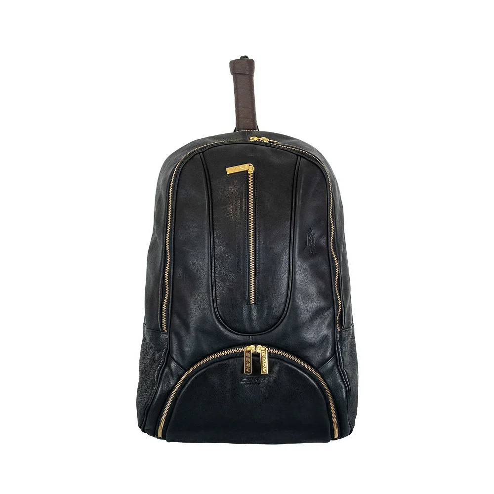 Cork Backpack Leather Black Gold – premium handmade leather backpack with thermal pocket - image 1