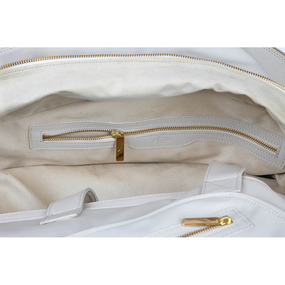 Cork Sports Bag Leather Thermo White Gold – termobag premium em pele para 4 raquetes - imagem 3