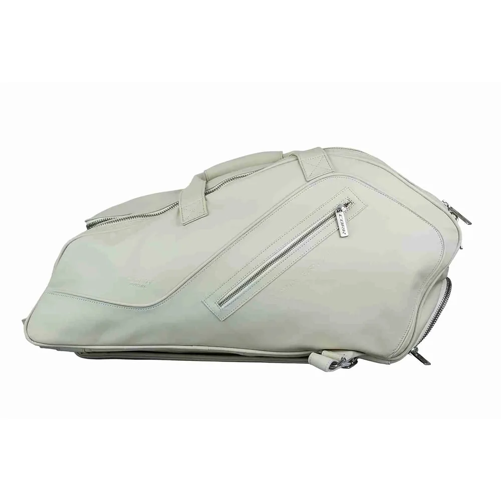 Cork Sports Bag Leather Thermo White Silver – termobag premium em pele com ferragens Silver - imagem 1