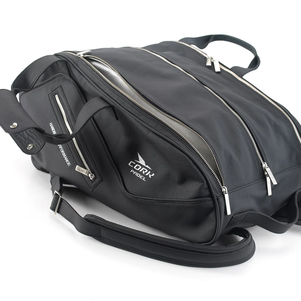 Cork Sports Bag Leather Thermo Black Silver - imagem 2