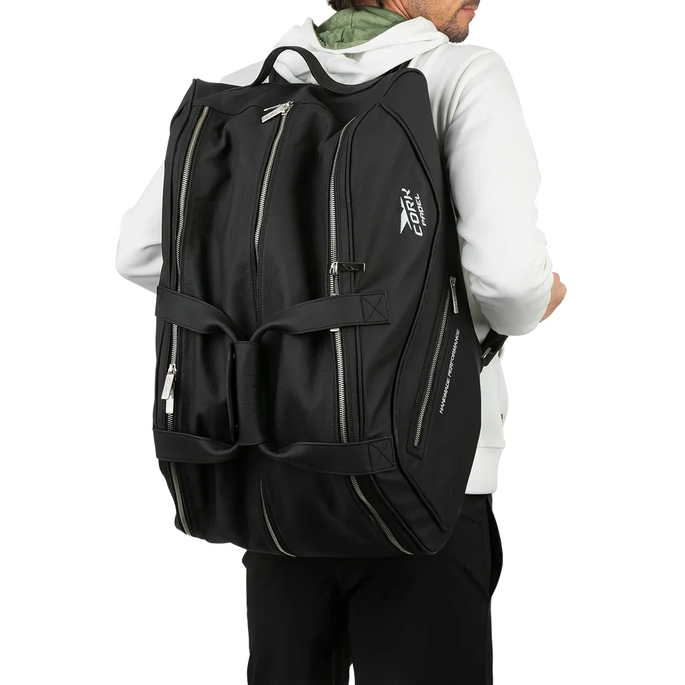 Cork Sports Bag Leather Thermo Black Silver - imagem 6