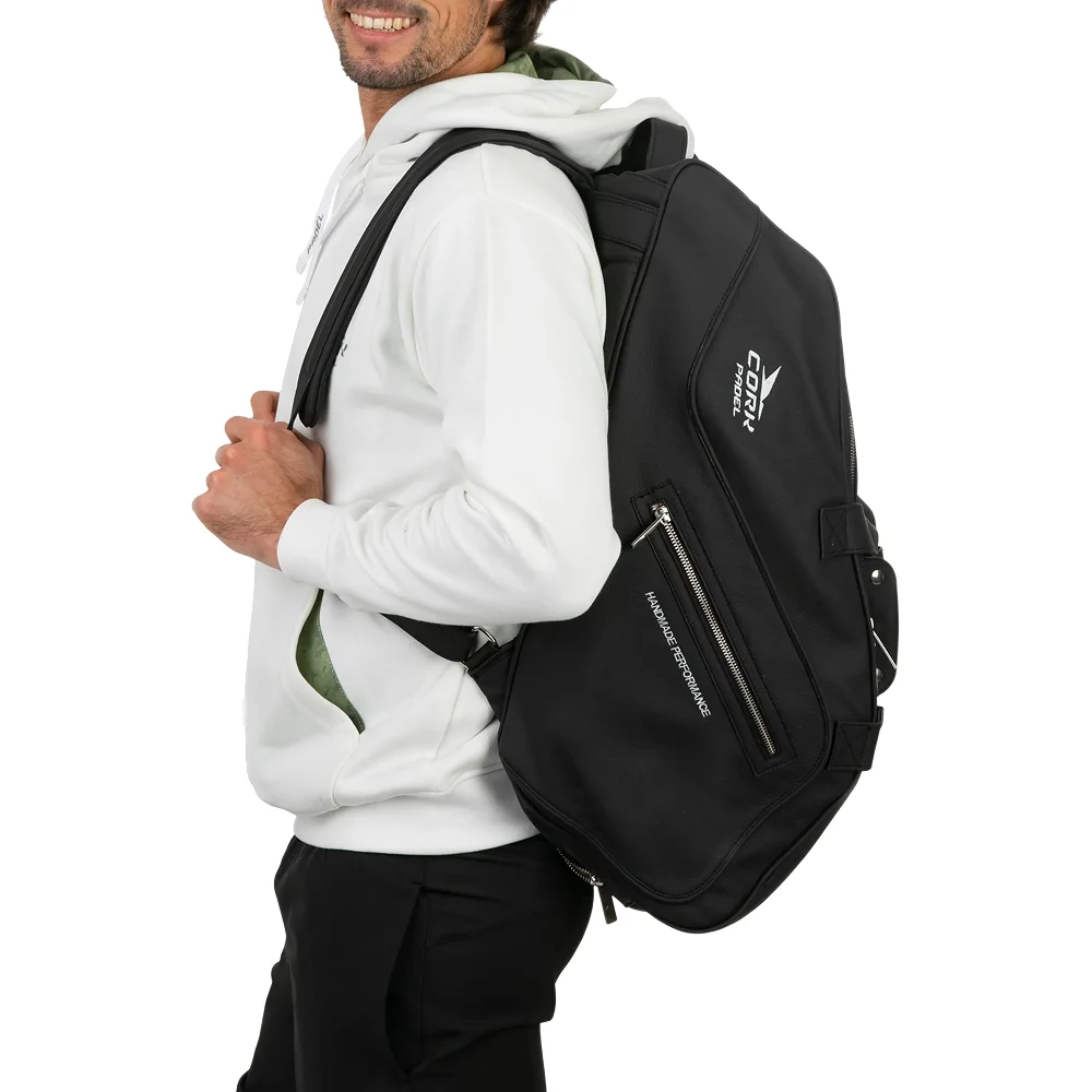 Cork Sports Bag Leather Thermo Black Silver - imagem 5