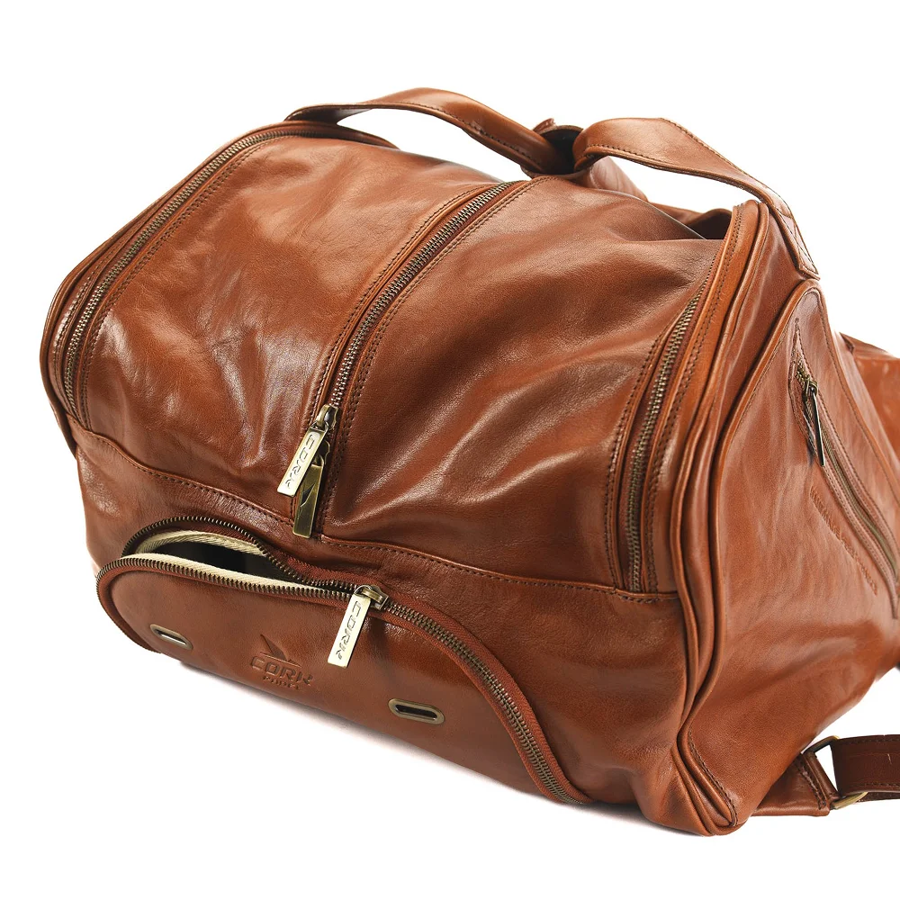 Cork Sports Bag Leather Thermo Brown — couro genuíno e proteção térmica - imagem 2