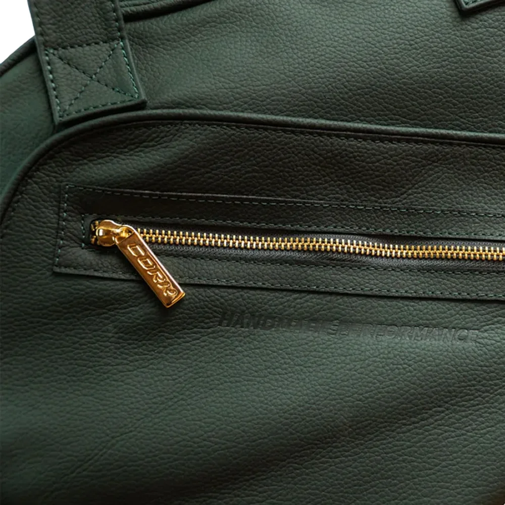 Cork Sports Bag Leather Thermo Green Gold — premium leather thermal padel bag - image 2