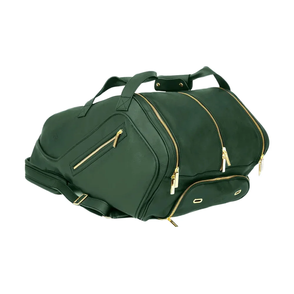 Cork Sports Bag Leather Thermo Green Gold — premium leather thermal padel bag - image 4