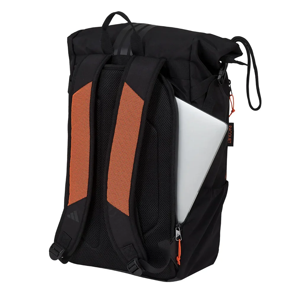 Adidas Multigame 3.4 BLACK/ORANGE — stylish padel backpack with adjustable volume and thermal compartment. - image 4