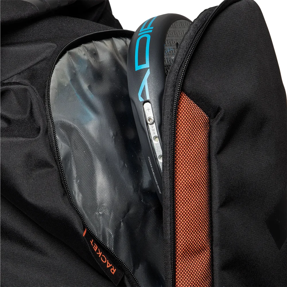 Adidas Multigame 3.4 BLACK/ORANGE — stylish padel backpack with adjustable volume and thermal compartment. - image 5