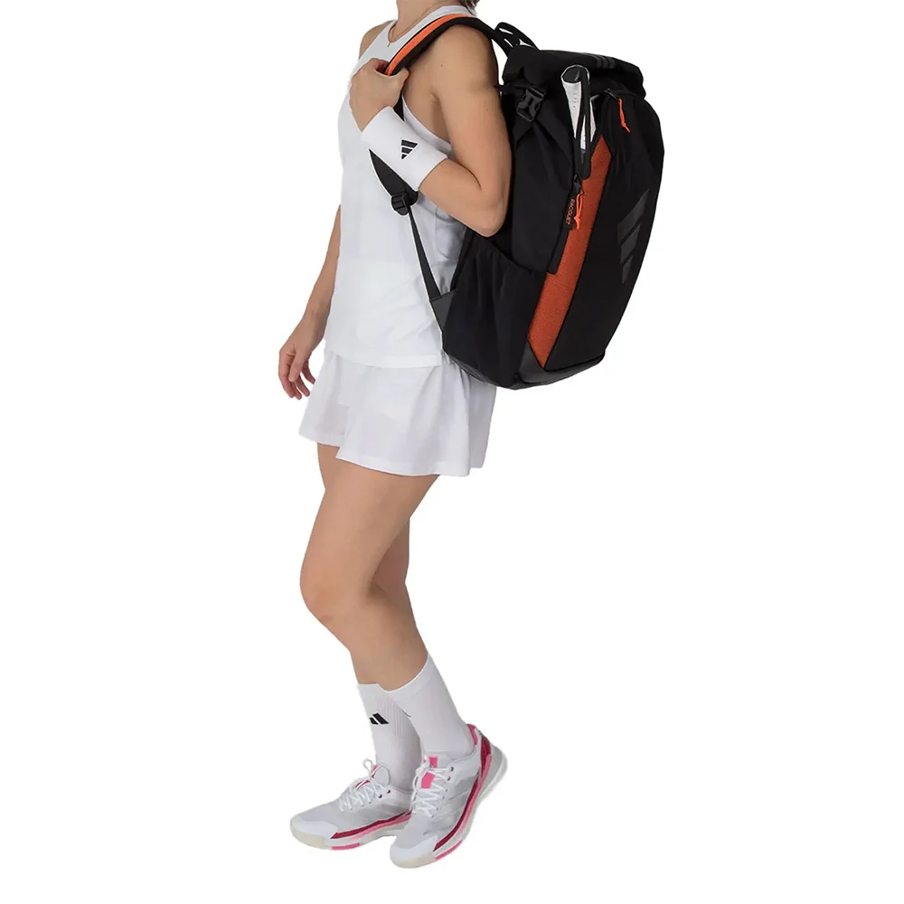 Adidas Multigame 3.4 BLACK/ORANGE — stylish padel backpack with adjustable volume and thermal compartment. - image 6