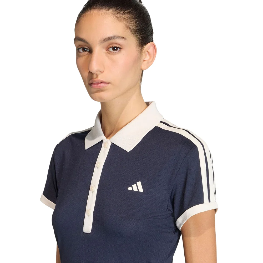 Adidas Heritage Women's Tennis Dress Legend Ink – Retro Mesh Performance Polo Dress - image 3