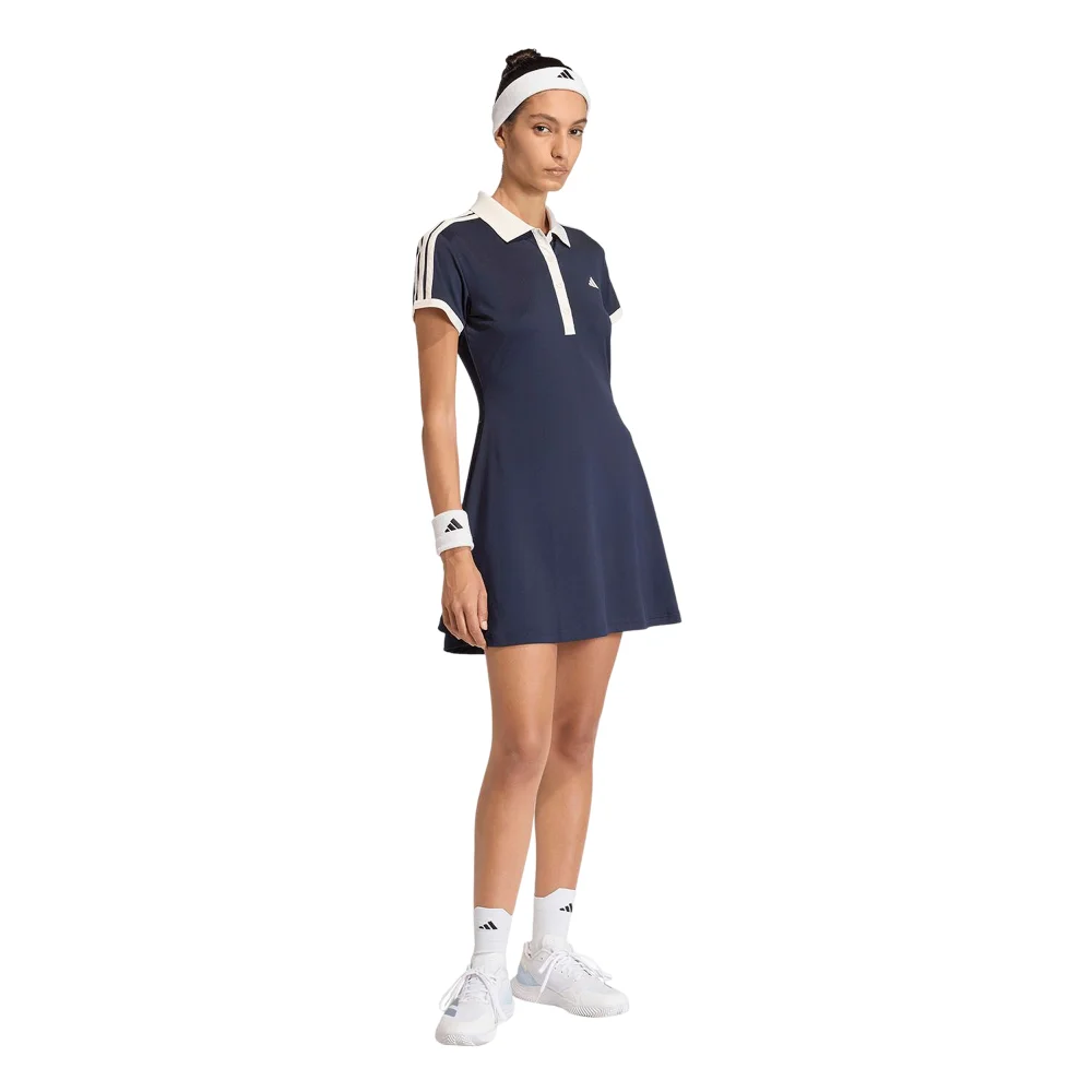 Adidas Heritage Women's Tennis Dress Legend Ink – Retro Mesh Performance Polo Dress - image 5