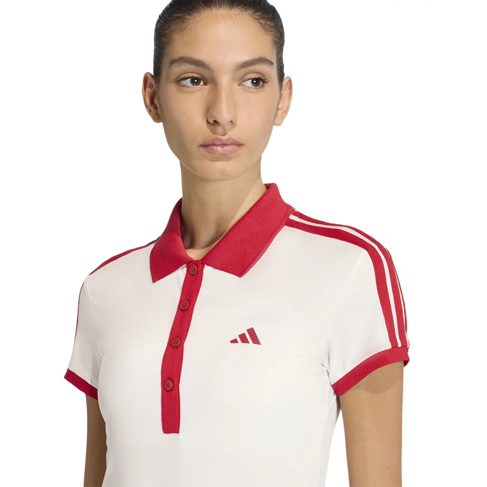 Polo de Ténis Feminino Adidas Heritage Polo Chalk White – Estilo Retro Climacool - imagem 5