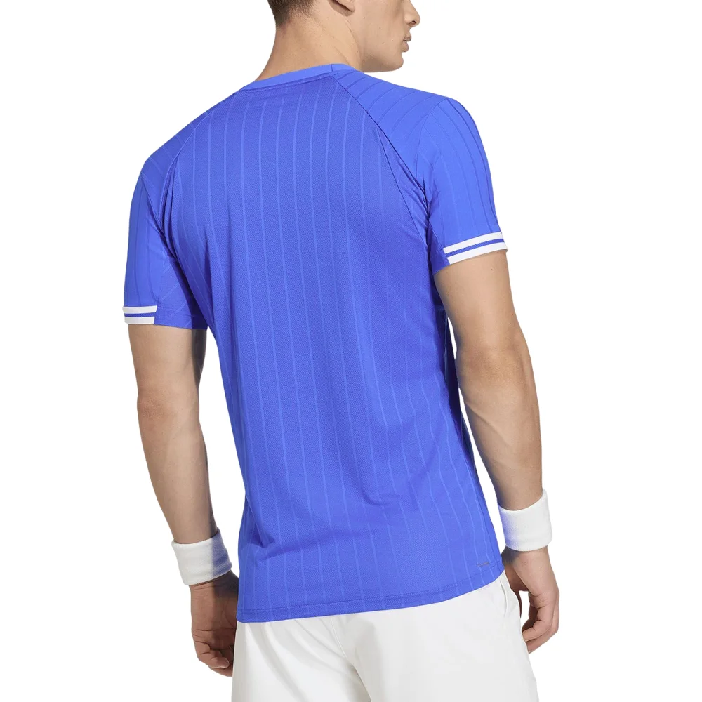 T-shirt de Ténis Masculina Adidas FLFT PRO Glory Blue – Azul Climacool - imagem 2