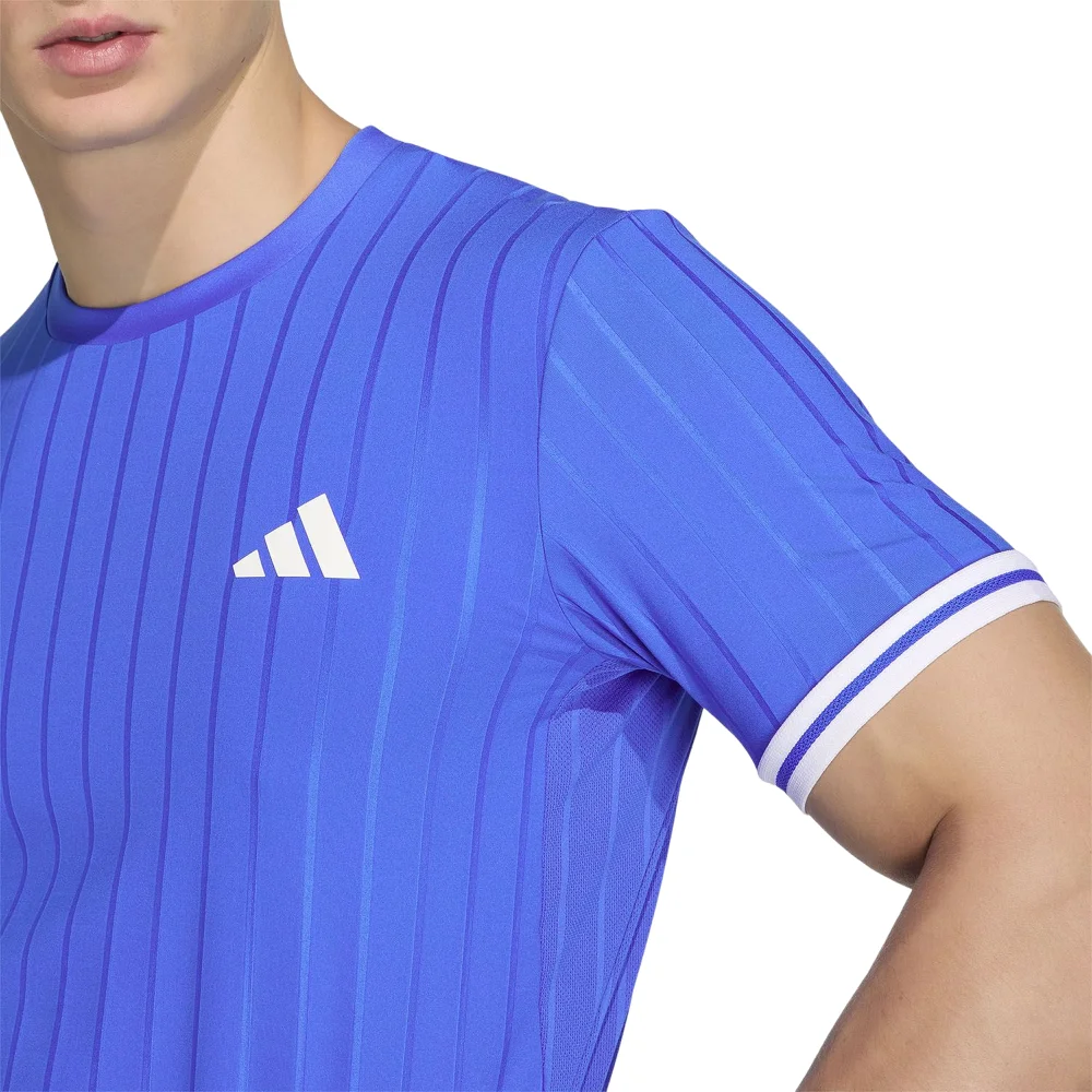 T-shirt de Ténis Masculina Adidas FLFT PRO Glory Blue – Azul Climacool - imagem 5