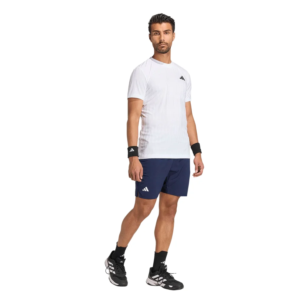 T-shirt de Padel Masculina Adidas FreeLift Airchill Branca – Modelo Profissional - imagem 4