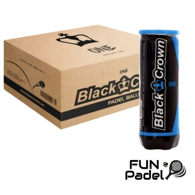 Black Crown ONE Padel Balls - Box of 24 Tubes (72 balls)