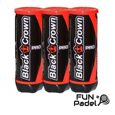 Black Crown PRO Padel Balls -  3-Pack Can