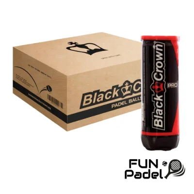 Black Crown PRO Padel Balls – Box of 24 Cans (72 balls)