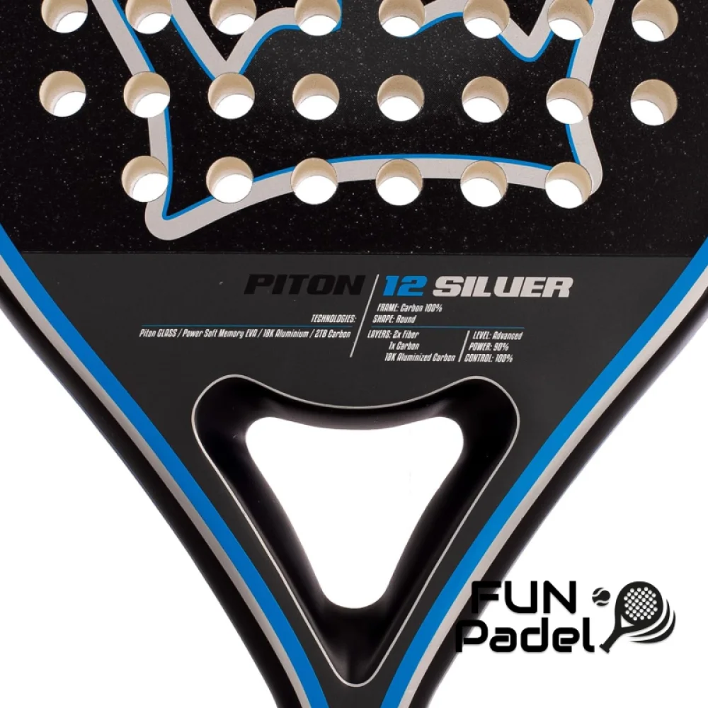 Black Crown Piton 12 Silver 2024 – Raquete de Padel Redonda com Controlo e Potência | Fun Padel - imagem 4