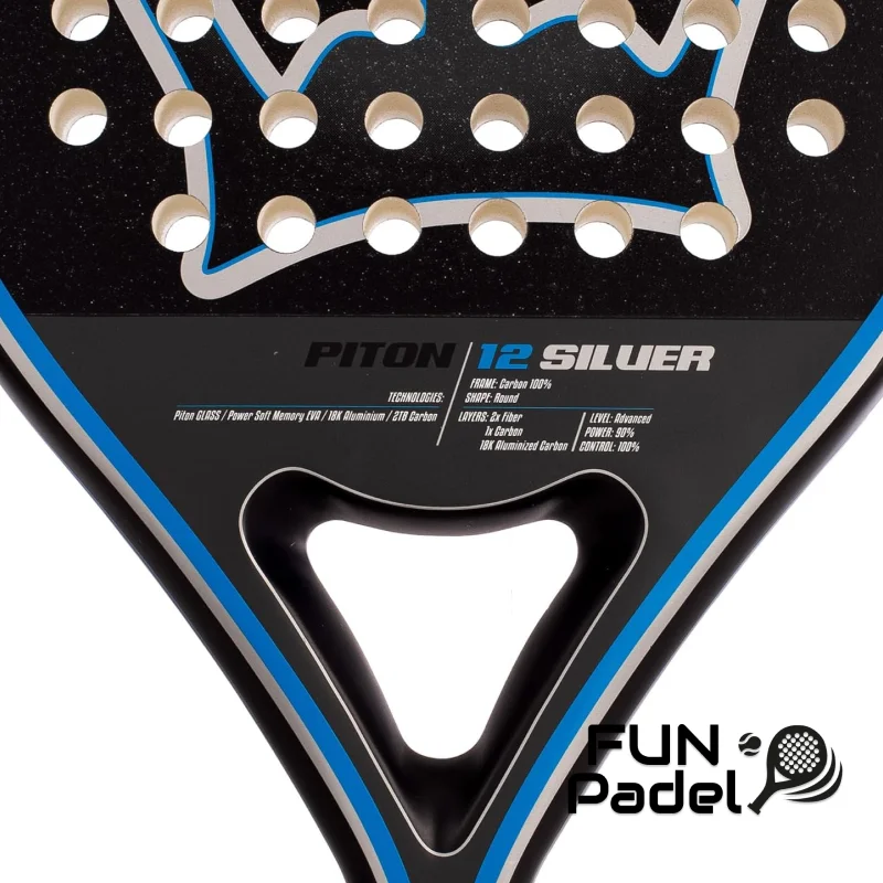 Black Crown Piton 12 Silver 2024 – Raquete de Padel Redonda com Controlo e Potência | Fun Padel - imagem 4