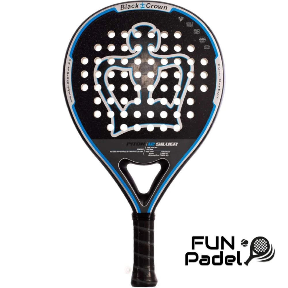 Black Crown Piton 12 Silver 2024 – Raquete de Padel Redonda com Controlo e Potência | Fun Padel - imagem 1