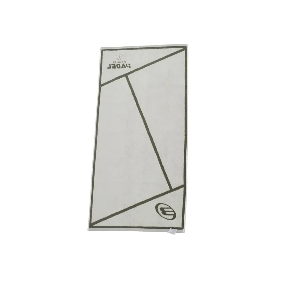 Bullpadel Towel Premier Padel Khaki White 2026 – padel and tennis towel - image 2