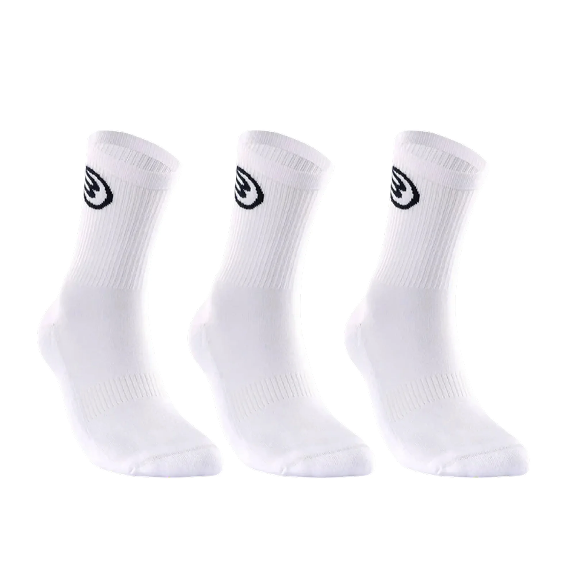Bullpadel BP252 Socks White x3 – Meias de Performance e Conforto - imagem 1