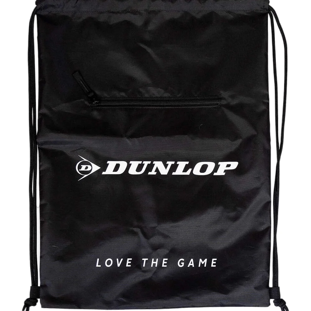 Dunlop Gymsack Drawstring Bag Black White — saco desportivo leve com cordões para padel e fitness - imagem 2