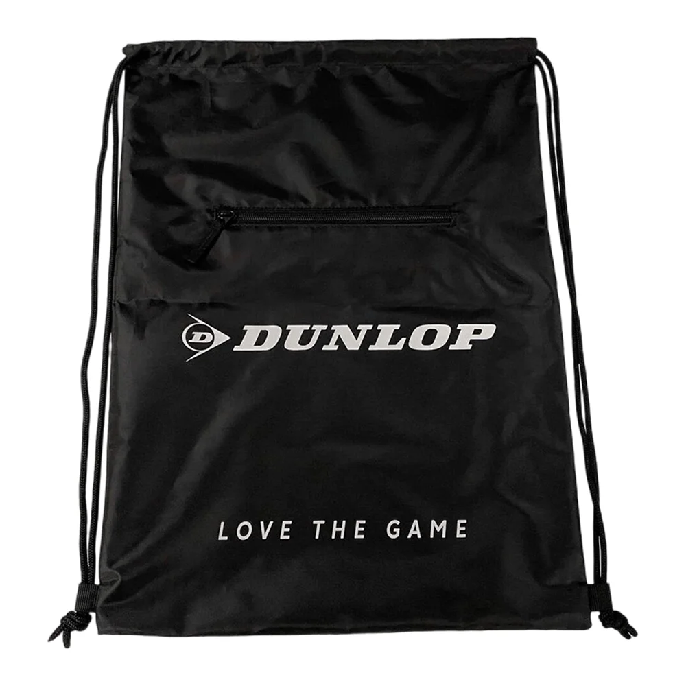Dunlop Gymsack Drawstring Bag Black White — saco desportivo leve com cordões para padel e fitness - imagem 3