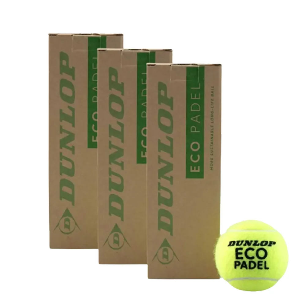 Dunlop ECO Padel Balls - 3-Pack Tubes | Durable Pressureless Padel Balls for Training & Leisure - image 1