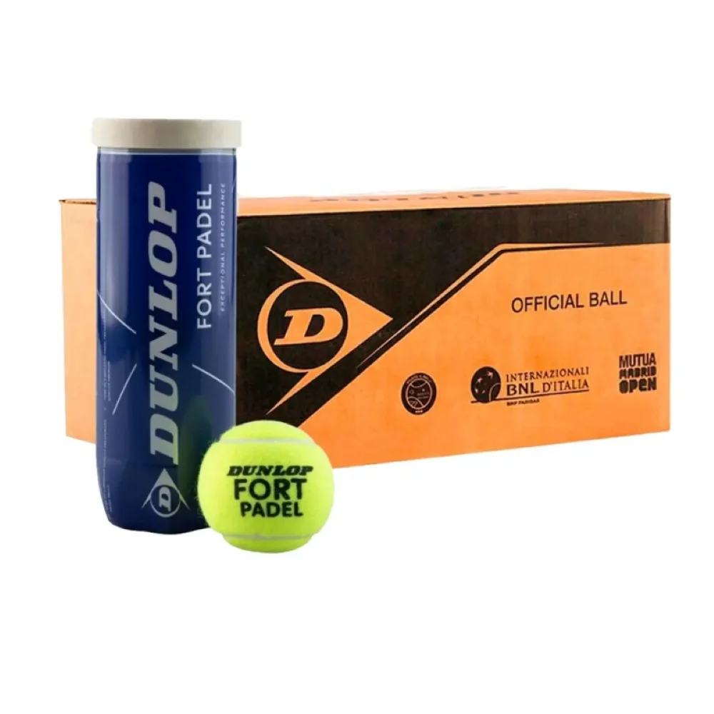  Dunlop FORT Padel Balls – Caixa de 24 Tubos (72 bolas) para Jogos Profissionais - imagem 1