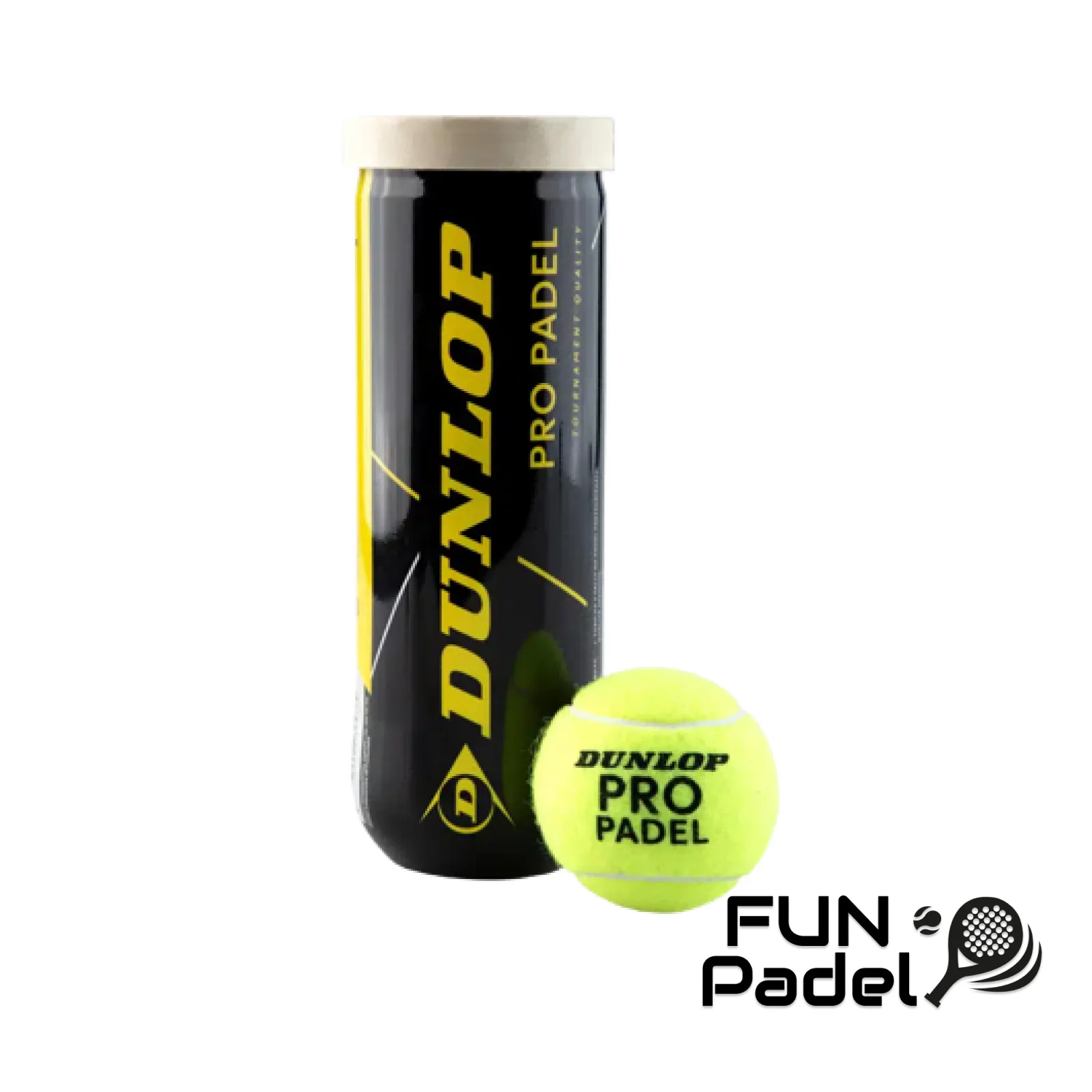 Dunlop PRO Padel Balls — Tubo de 3 Bolas - imagem 1