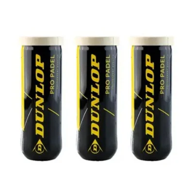 Dunlop PRO Padel Balls - 3-Pack Tubes